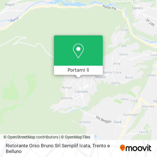 Mappa Ristorante Orso Bruno Srl Semplif Icata