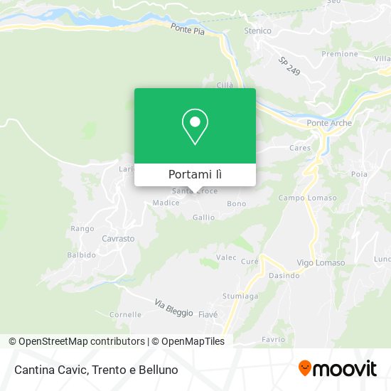 Mappa Cantina Cavic
