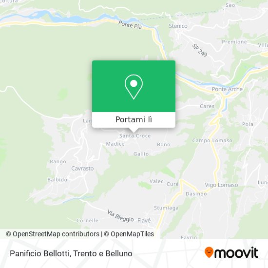 Mappa Panificio Bellotti