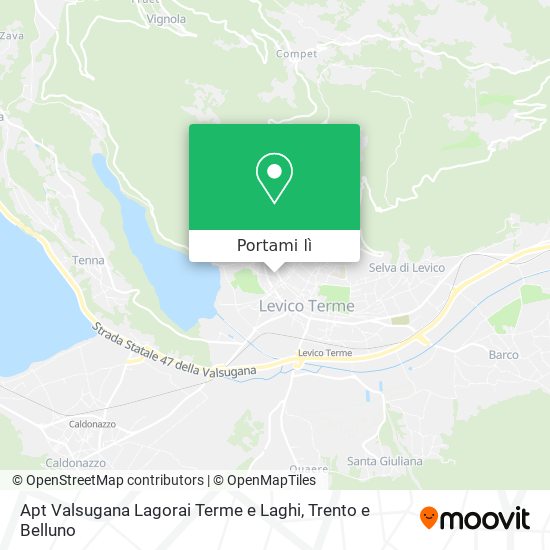Mappa Apt Valsugana Lagorai Terme e Laghi