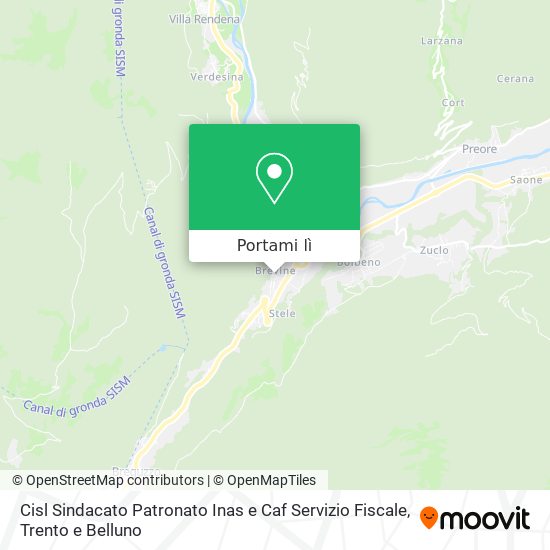 Mappa Cisl Sindacato Patronato Inas e Caf Servizio Fiscale