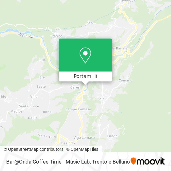 Mappa Bar@Onda Coffee Time - Music Lab