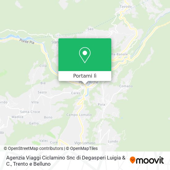 Mappa Agenzia Viaggi Ciclamino Snc di Degasperi Luigia & C.