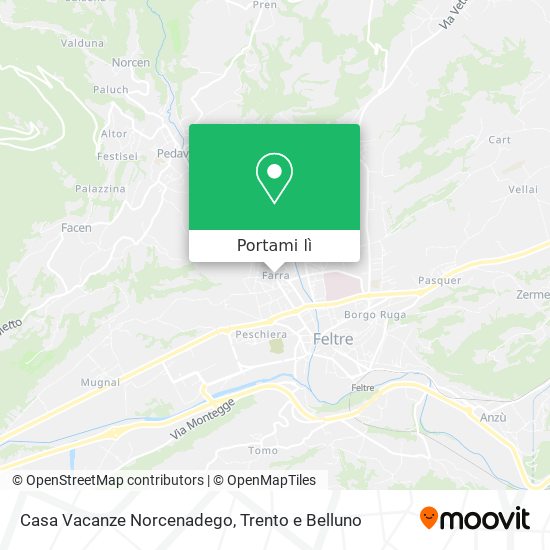 Mappa Casa Vacanze Norcenadego