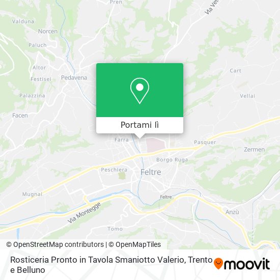 Mappa Rosticeria Pronto in Tavola Smaniotto Valerio