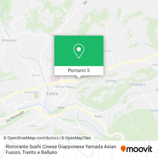 Mappa Ristorante Sushi Cinese Giapponese Yamada Asian Fusion