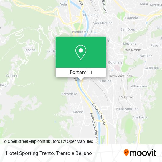 Mappa Hotel Sporting Trento