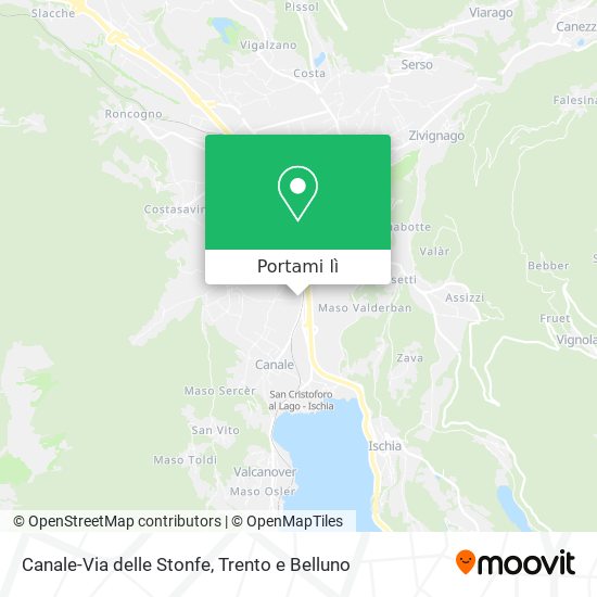 Mappa Canale-Via delle Stonfe