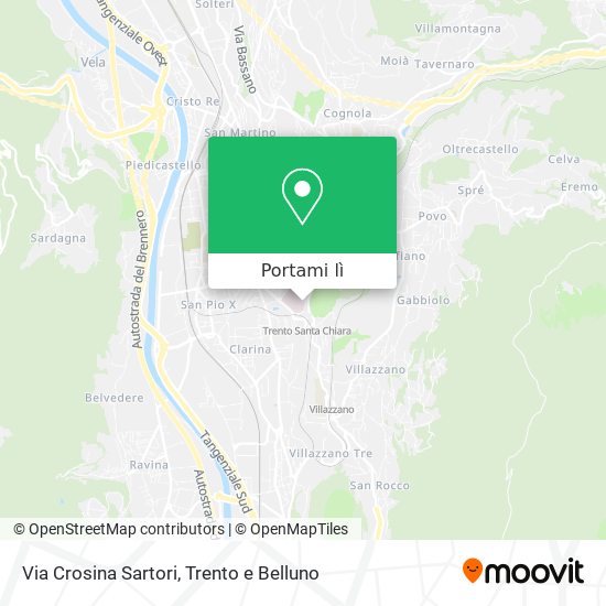 Mappa Via Crosina Sartori