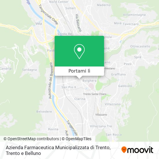 Mappa Azienda Farmaceutica Municipalizzata di Trento