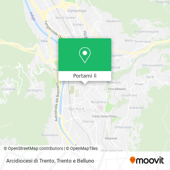 Mappa Arcidiocesi di Trento