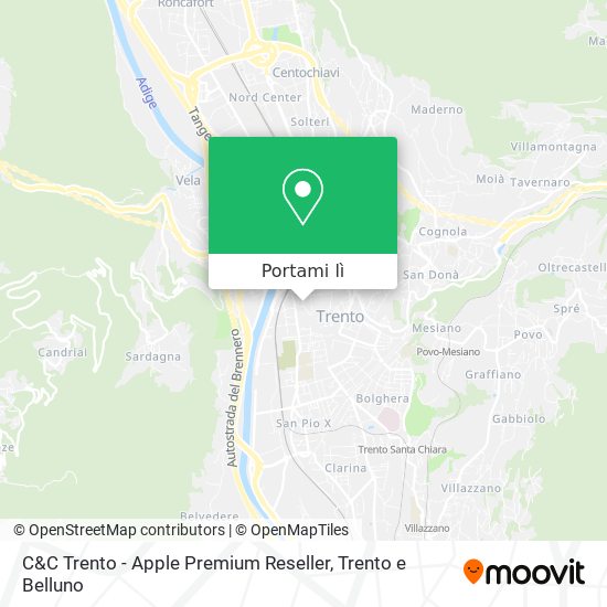 Mappa C&C Trento - Apple Premium Reseller