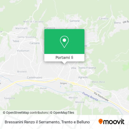 Mappa Bressanini Renzo il Serramento