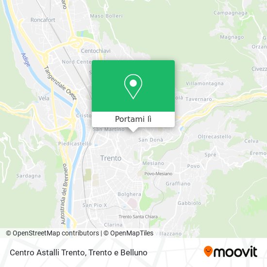 Mappa Centro Astalli Trento