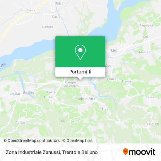 Mappa Zona Industriale Zanussi