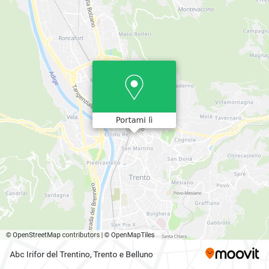 Mappa Abc Irifor del Trentino