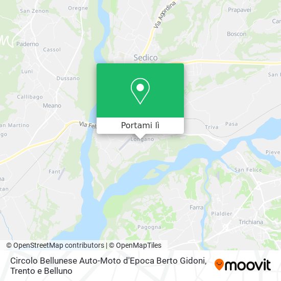 Mappa Circolo Bellunese Auto-Moto d'Epoca Berto Gidoni