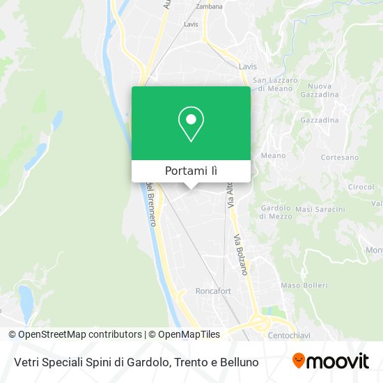 Mappa Vetri Speciali Spini di Gardolo