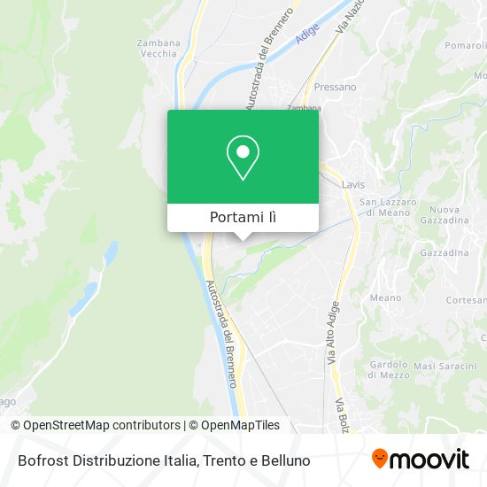 Mappa Bofrost Distribuzione Italia