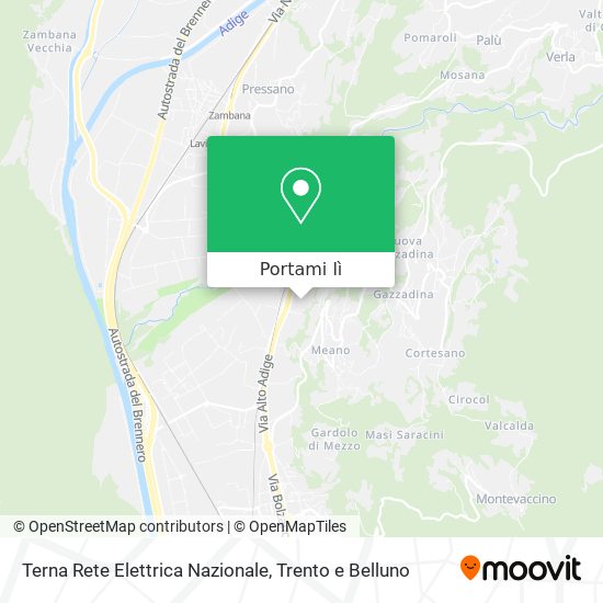 Mappa Terna Rete Elettrica Nazionale