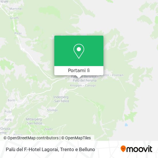 Mappa Palù del F.-Hotel Lagorai