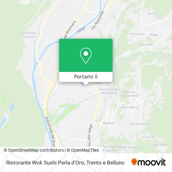 Mappa Ristorante Wok Sushi Perla d'Oro