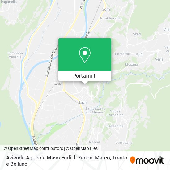 Mappa Azienda Agricola Maso Furli di Zanoni Marco