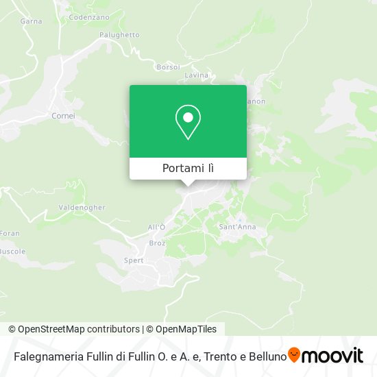 Mappa Falegnameria Fullin di Fullin O. e A. e