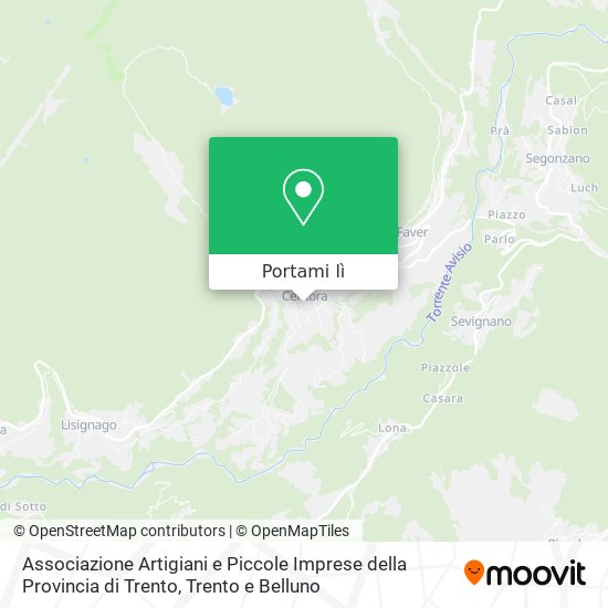 Mappa Associazione Artigiani e Piccole Imprese della Provincia di Trento