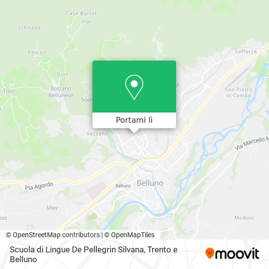 Mappa Scuola di Lingue De Pellegrin Silvana