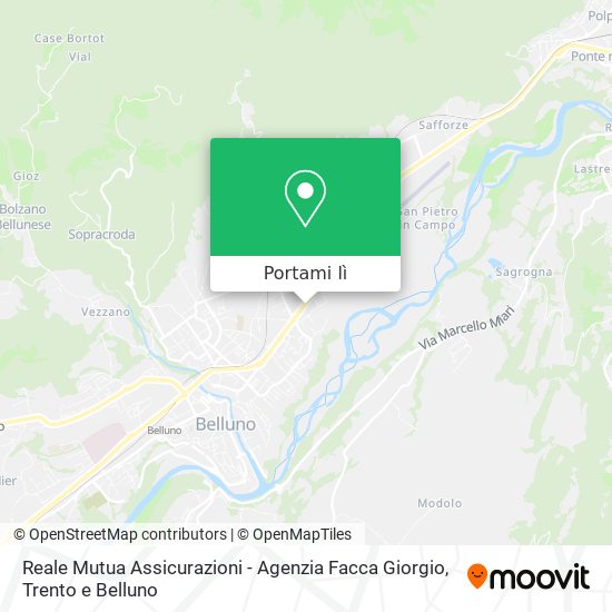 Mappa Reale Mutua Assicurazioni - Agenzia Facca Giorgio