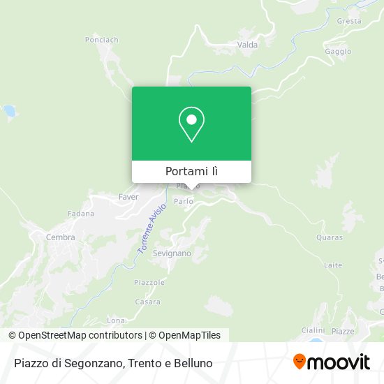 Mappa Piazzo di Segonzano