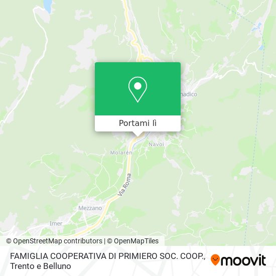 Mappa FAMIGLIA COOPERATIVA DI PRIMIERO SOC. COOP.