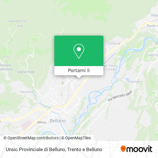 Mappa Unsic Provinciale di Belluno