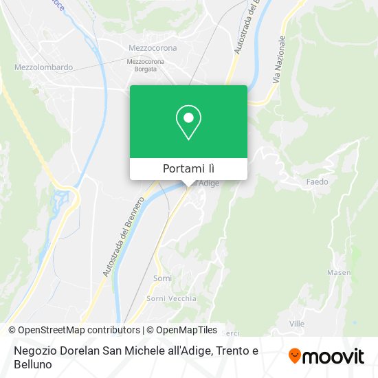 Mappa Negozio Dorelan San Michele all'Adige