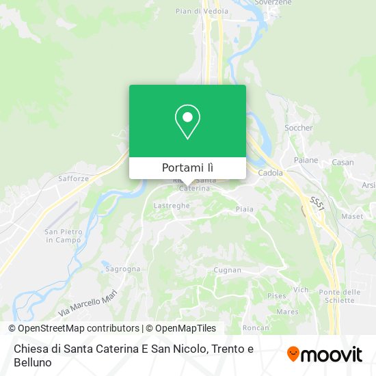 Mappa Chiesa di Santa Caterina E San Nicolo