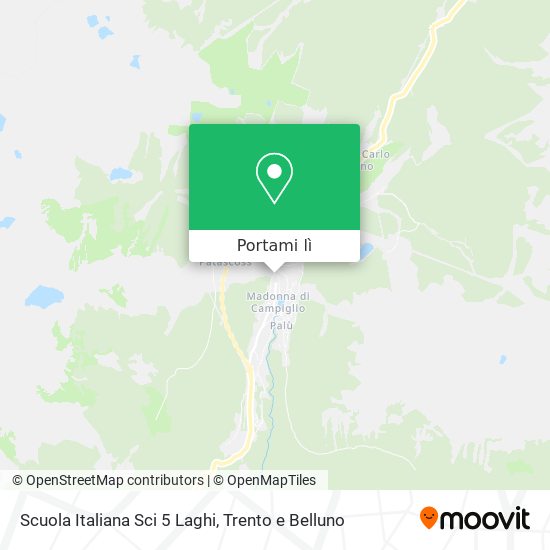 Mappa Scuola Italiana Sci 5 Laghi