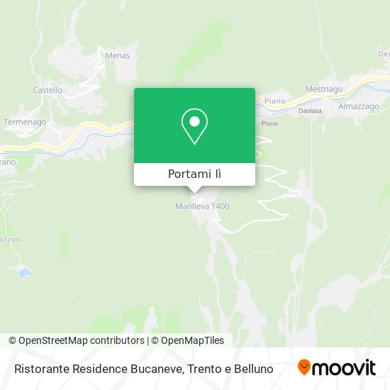 Mappa Ristorante Residence Bucaneve