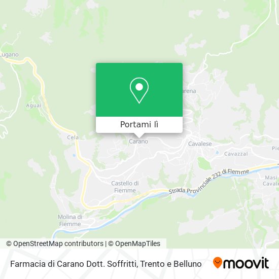 Mappa Farmacia di Carano Dott. Soffritti