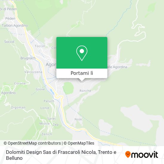 Mappa Dolomiti Design Sas di Frascaroli Nicola