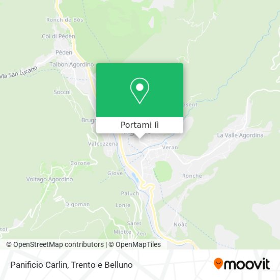 Mappa Panificio Carlin