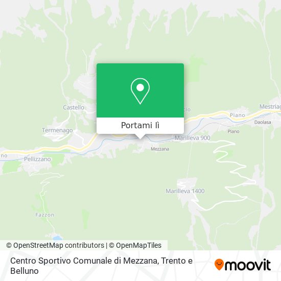 Mappa Centro Sportivo Comunale di Mezzana