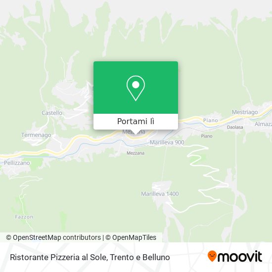 Mappa Ristorante Pizzeria al Sole