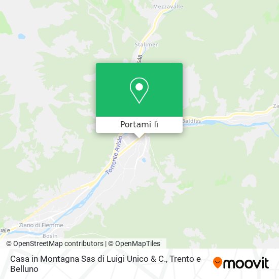 Mappa Casa in Montagna Sas di Luigi Unico & C.