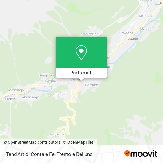 Mappa Tend'Art di Conta e Fe