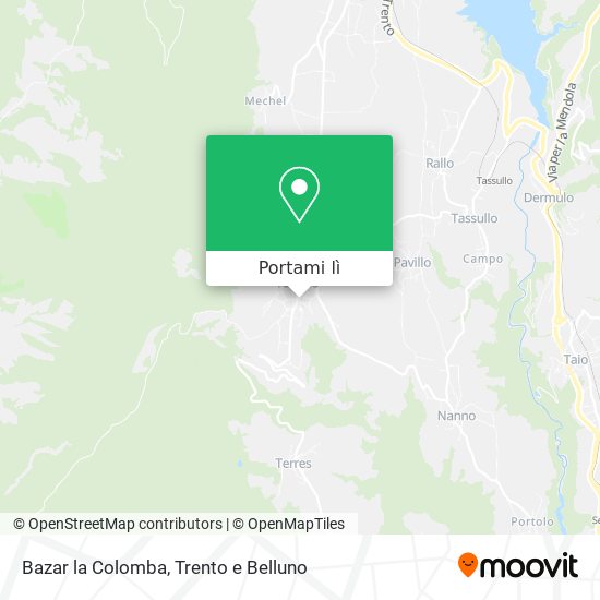 Mappa Bazar la Colomba