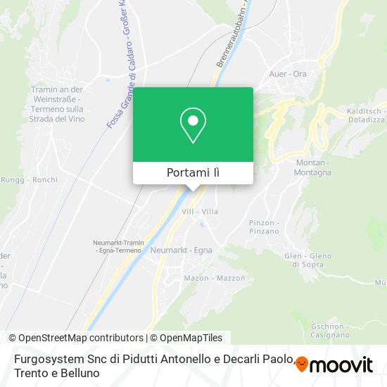 Mappa Furgosystem Snc di Pidutti Antonello e Decarli Paolo