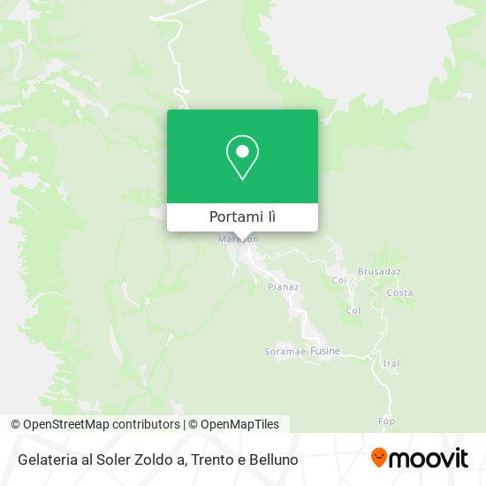 Mappa Gelateria al Soler Zoldo a