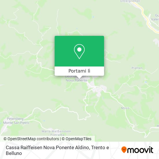 Mappa Cassa Raiffeisen Nova Ponente Aldino