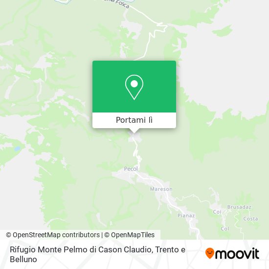 Mappa Rifugio Monte Pelmo di Cason Claudio